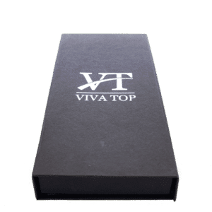 Pudełko na nożyczki 1 poz. na magnes kolor czarny z gumką LOGO Exclusive