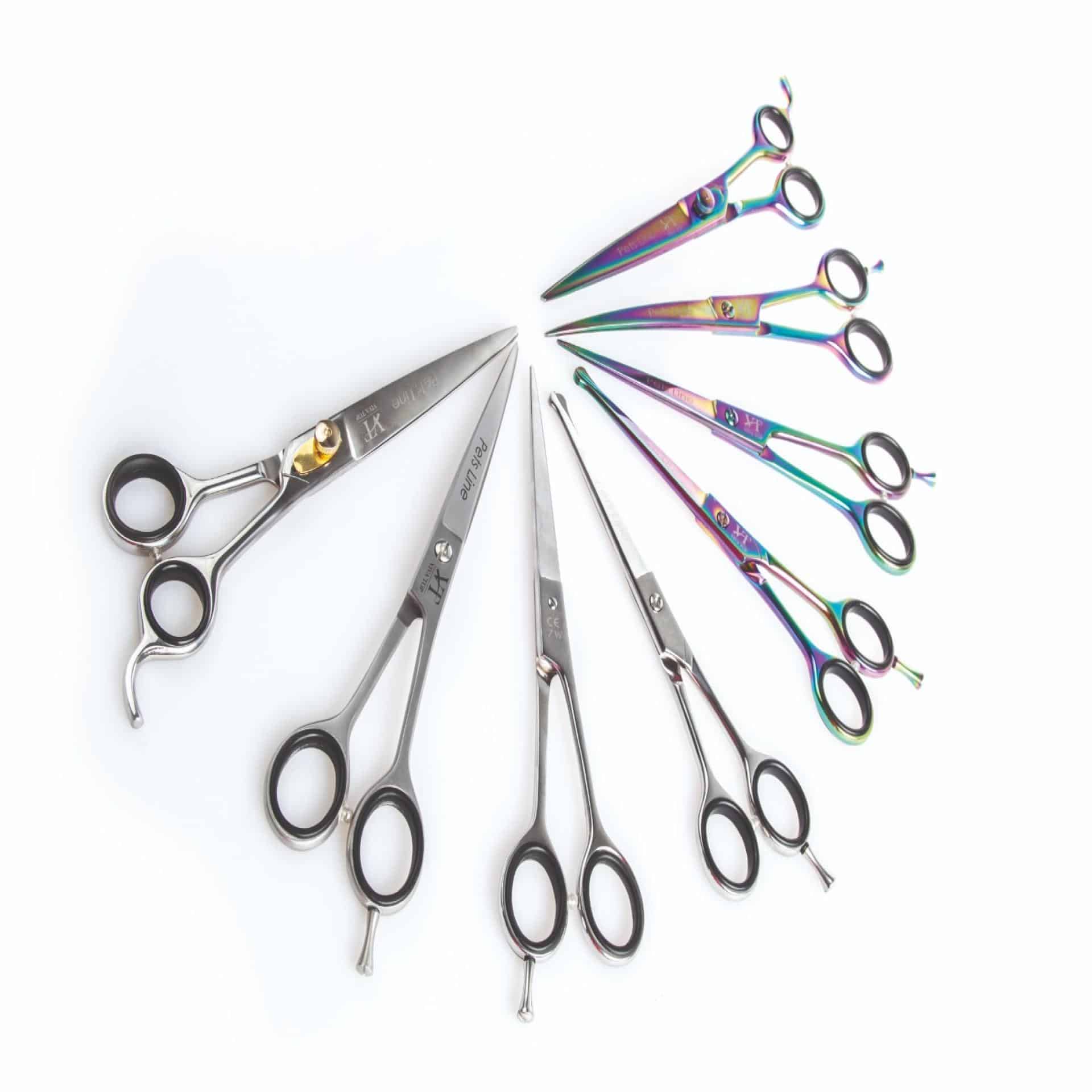 Nożyczki groomerskie PETS Jay2 MATOWE/zagięte 8' - obrazek 2