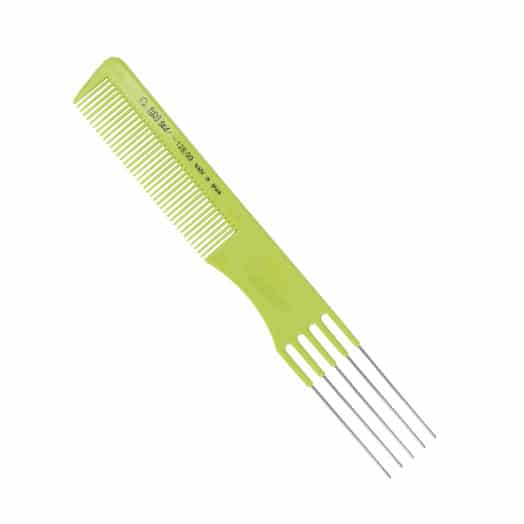 Grzebień fryzjerski 5 metalowych zębów 19,5 cm MIX COLORS EUROSTIL - obrazek 2