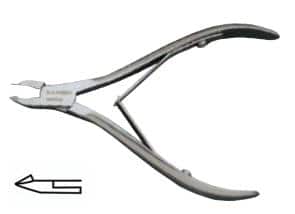 Cążki do skórek ostrze 5mm długość 10cm nierdzewne podwójna sprężyna EKS SOLINGEN - obrazek 2