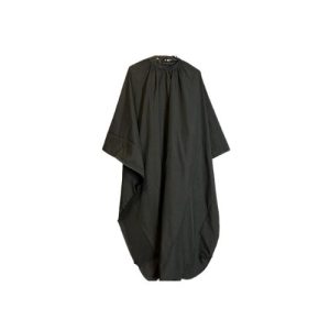 Peleryna fryzjerska na gumce BLACK BLACK (zapięcie na haftke) - Perełka TAHE nr.A31