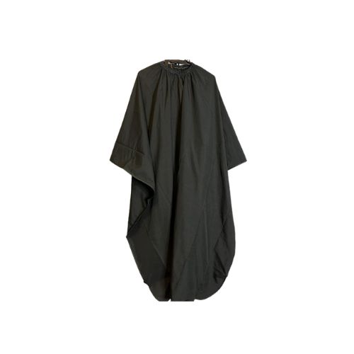 Peleryna fryzjerska na gumce BLACK BLACK (zapięcie na haftke) - Perełka TAHE nr.A31