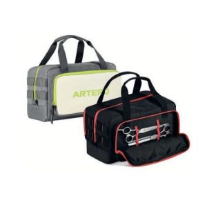 Torba na narzędzia fryzjerskie i barberskie 23 x 19 x 28 cm ATLAS ARTERO SZARO ZIELONY