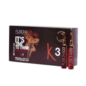 Fusion&Co OLEO MINERAL KERATINA & ARGAN OIL K3 Ampułki Efekt Botoxu- keratyna, olejek arganowy, kwas hialuronowy 20*12ml