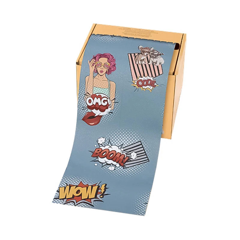 SIBEL Embossed Alufoil Roll 12.7x97m 15µ SS26 PopArt Folia fryzjerska aluminiowa w rolce - obrazek 2