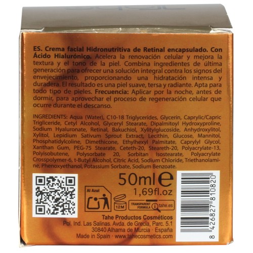 INTENSE - HIDRONUTRITIVA RETINAL CREAM Intensywnie hydroodżywczy krem z bakuchiolem i kwasem hialuronowym 50 ml - obrazek 3