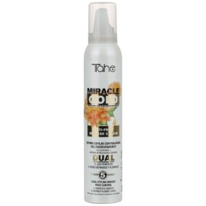 MIRACLE GOLD ANTI FRIZZ DUAL MOUSSE Pianka przeciw puszeniu się włosów do wygładzenia i stylizacji loków 200 ml