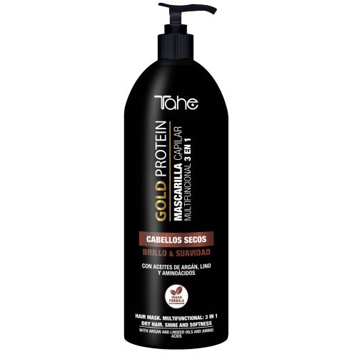 GOLD PROTEIN - DRY HAIR MASCARILLA CAPILAR Skoncentrowana maska 3 w 1 do włosów suchych  1000 ml