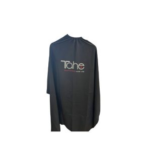 Peleryna fryzjerska na gumce BLACK z logo TAHE BEAUTIFYING YOUR LIFE