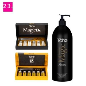 ZESTAW BOTOX MAGIC Ampułki Magic BX 6 x 10 ml + Ampułki Magic BX GOLD 6 x 10 ml + Szampon do zabiegu botoxu Alcalino 0% 1000 ml PLUS 2 AMPUŁKI